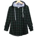 Colorful Checkered Women's Hoodie Cardigan